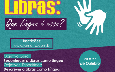 FAMA oferece minicurso “Libras: Que Língua é essa?”